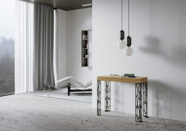 Consolle allungabile 90x40/300 cm Ghibli telaio Antracite