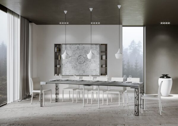 Consolle allungabile 90x40/300 cm Ghibli telaio Antracite