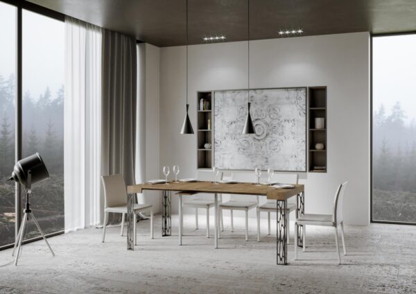 Consolle allungabile 90x40/300 cm Ghibli telaio Antracite