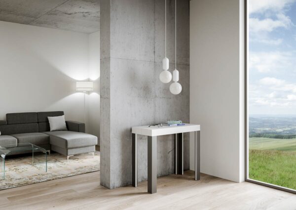 Consolle allungabile 90x40/196 cm Linea Small telaio Antracite