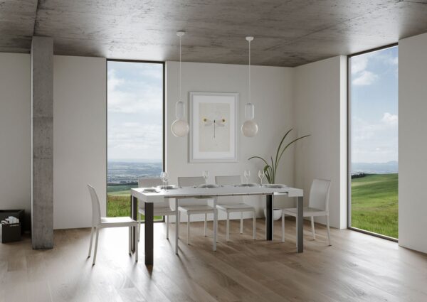 Consolle allungabile 90x40/196 cm Linea Small telaio Antracite