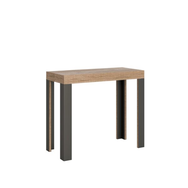 Consolle allungabile 90x40/196 cm Linea Small telaio Antracite