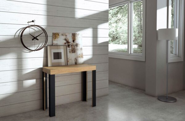 Consolle allungabile 90x40/196 cm Linea Small telaio Antracite