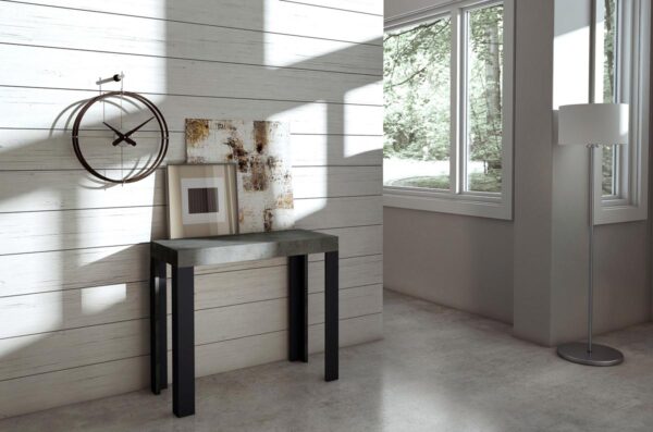 Consolle allungabile 90x40/196 cm Linea Small telaio Antracite