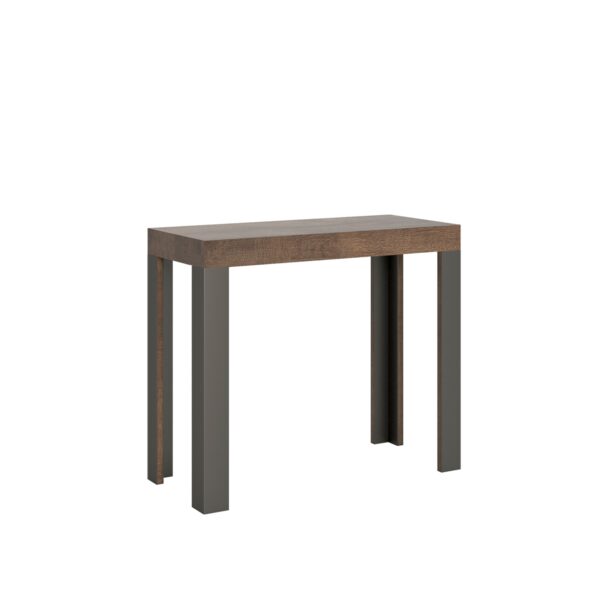 Consolle allungabile 90x40/196 cm Linea Small telaio Antracite