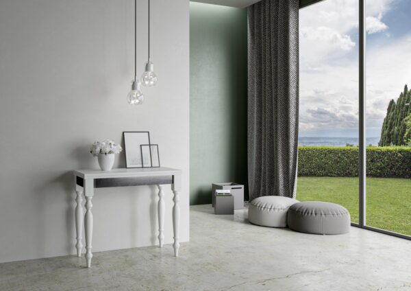 Consolle apribile 90x45/90 cm Romagna Librox telaio Grigio