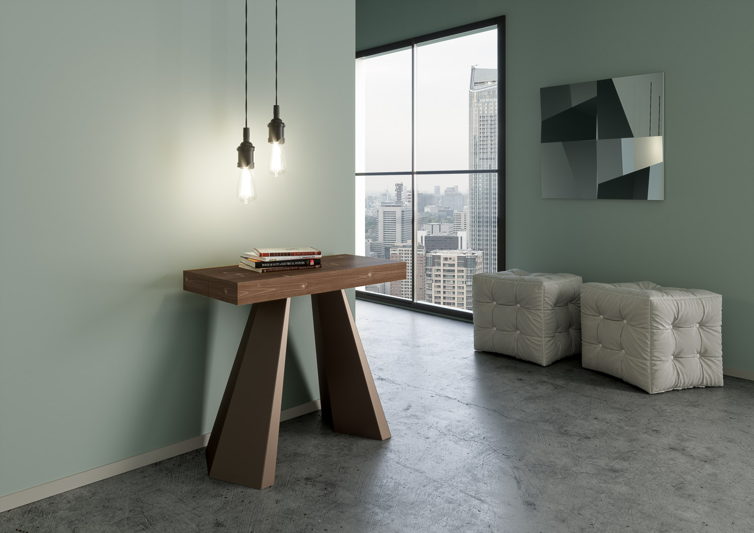 Consolle allungabile 90x40/190 cm Diamante Small Premium telaio Orso