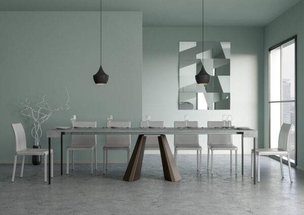 Consolle allungabile 90x40/300 cm Diamante telaio Orso