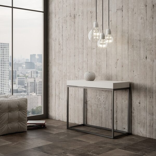 Consolle allungabile 90x40/196 cm Nordica Small telaio Antracite