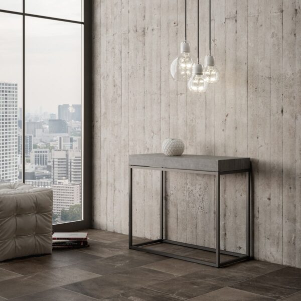 Consolle allungabile 90x40/196 cm Nordica Small telaio Antracite