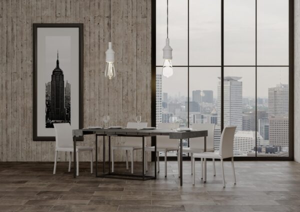 Consolle allungabile 90x40/196 cm Nordica Small telaio Antracite