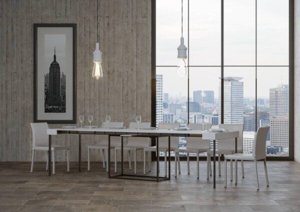 Consolle allungabile 90x40/300 cm Nordica telaio Antracite