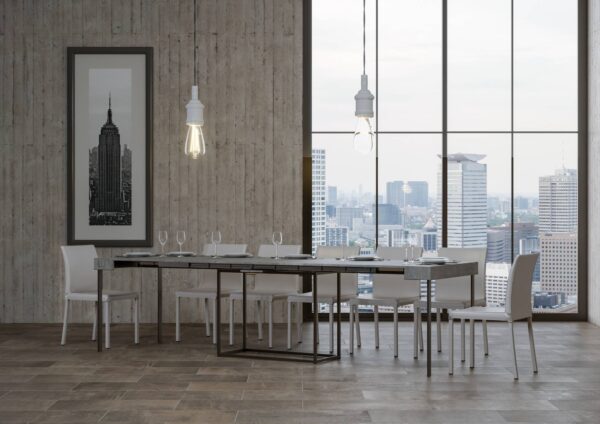 Consolle allungabile 90x40/300 cm Nordica telaio Antracite