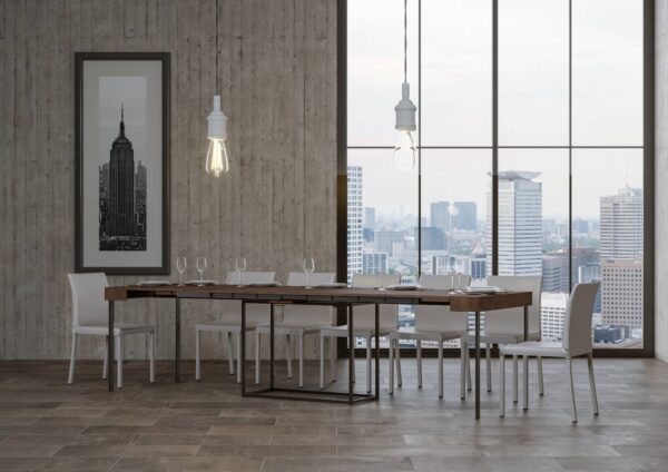 Consolle allungabile 90x40/300 cm Nordica telaio Antracite