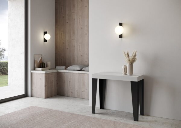 Consolle allungabile 90x40/196 cm Flame Small telaio Antracite