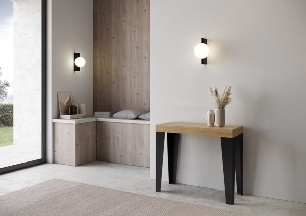 Consolle allungabile 90x40/196 cm Flame Small telaio Antracite