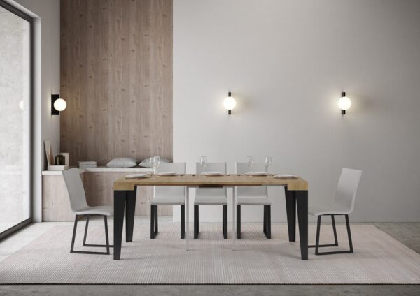 Consolle allungabile 90x40/196 cm Flame Small telaio Antracite