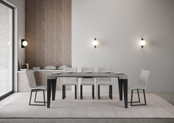 Consolle allungabile 90x40/196 cm Flame Small telaio Antracite