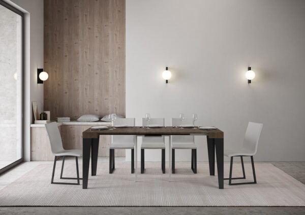 Consolle allungabile 90x40/196 cm Flame Small telaio Antracite