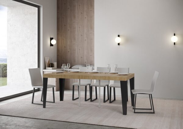 Consolle allungabile 90x40/196 cm Flame Small Premium telaio Antracite