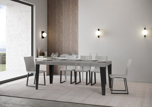 Consolle allungabile 90x40/196 cm Flame Small Premium telaio Antracite