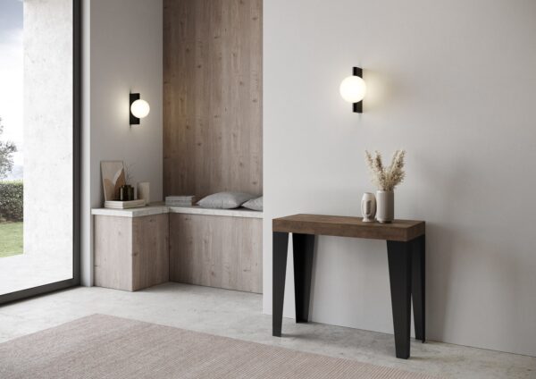 Consolle allungabile 90x40/196 cm Flame Small Premium telaio Antracite
