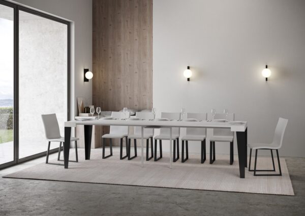 Consolle allungabile 90x40/196 cm Flame telaio Antracite