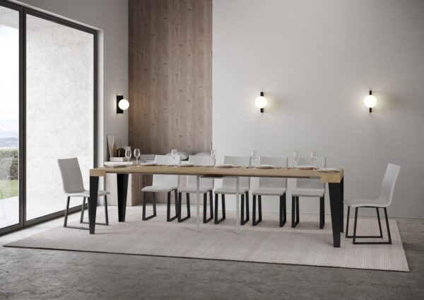 Consolle allungabile 90x40/196 cm Flame telaio Antracite
