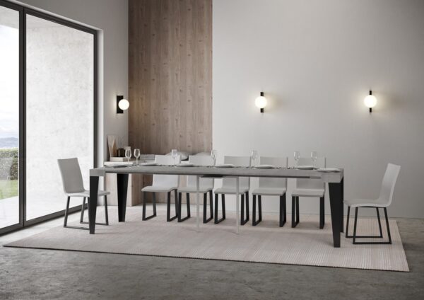 Consolle allungabile 90x40/196 cm Flame telaio Antracite