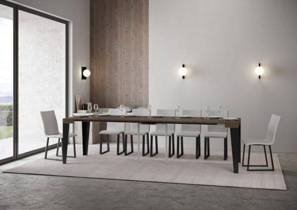 Consolle allungabile 90x40/196 cm Flame telaio Antracite