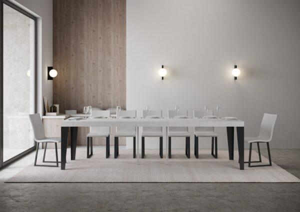 Consolle allungabile 90x40/196 cm Flame Premium telaio Antracite