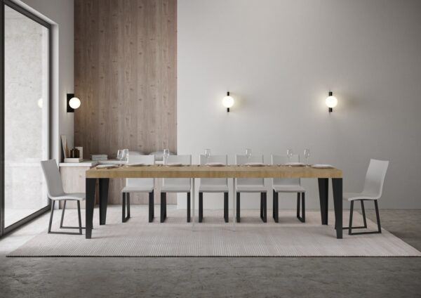 Consolle allungabile 90x40/196 cm Flame Premium telaio Antracite