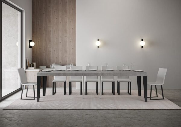 Consolle allungabile 90x40/196 cm Flame Premium telaio Antracite