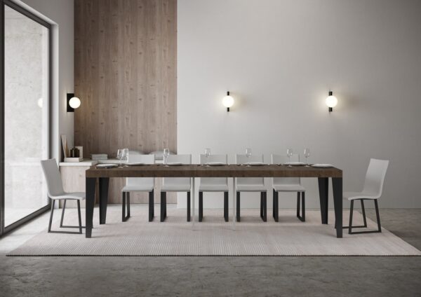 Consolle allungabile 90x40/196 cm Flame Premium telaio Antracite