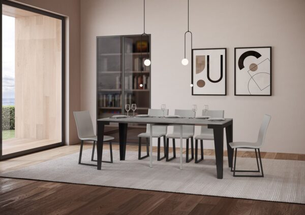Consolle allungabile 90x40/196 cm Flame Small Evolution telaio Antracite