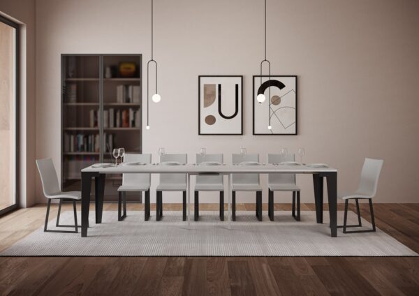 Consolle allungabile 90x40/300 cm Flame Evolution telaio Antracite