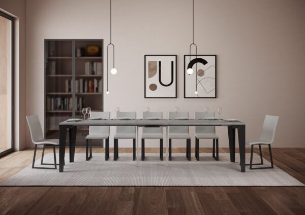 Consolle allungabile 90x40/300 cm Flame Evolution telaio Antracite