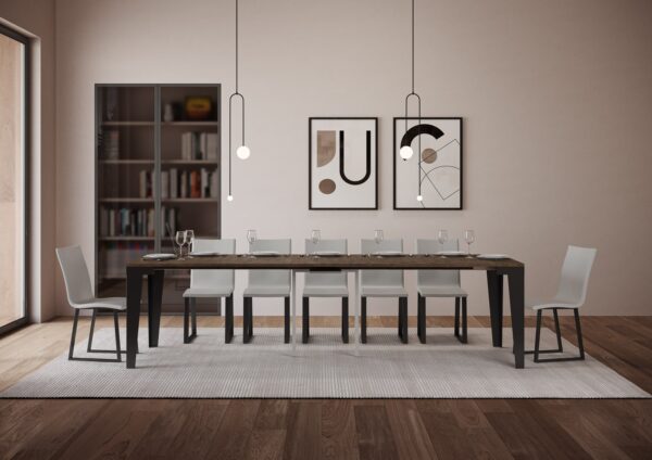Consolle allungabile 90x40/300 cm Flame Evolution telaio Antracite