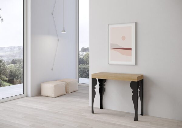 Consolle allungabile 90x40/196 cm Paxon Small telaio Antracite