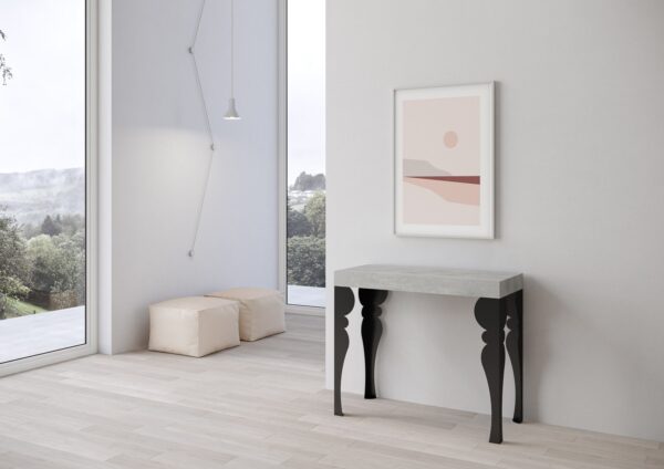 Consolle allungabile 90x40/196 cm Paxon Small telaio Antracite