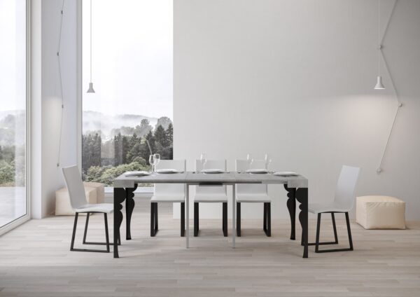 Consolle allungabile 90x40/196 cm Paxon Small telaio Antracite