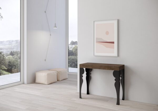 Consolle allungabile 90x40/196 cm Paxon Small telaio Antracite