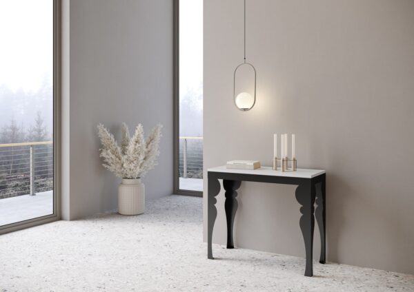 Consolle allungabile 90x40/196 cm Paxon Small Evolution telaio Antracite