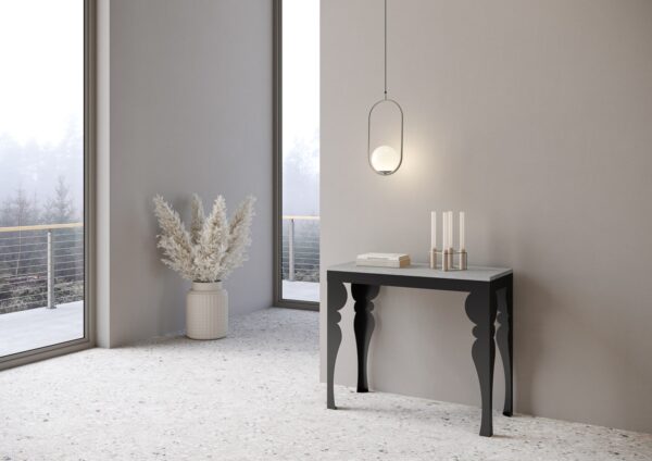 Consolle allungabile 90x40/196 cm Paxon Small Evolution telaio Antracite