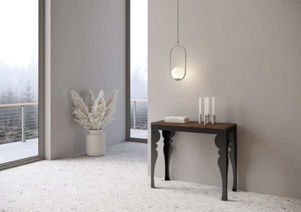 Consolle allungabile 90x40/196 cm Paxon Small Evolution telaio Antracite