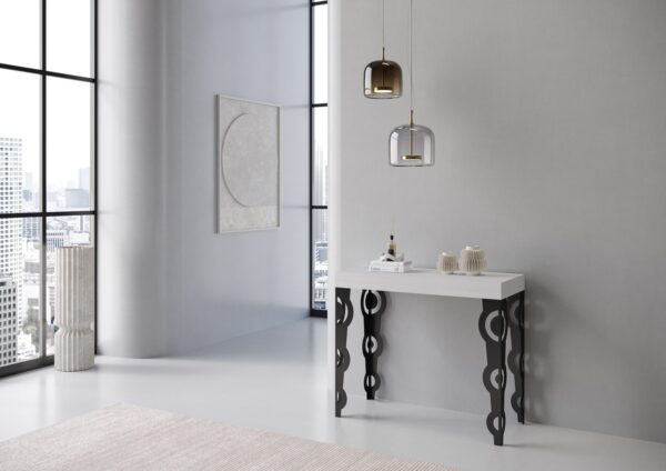 Consolle allungabile 90x40/196 cm Karamay Small telaio Antracite