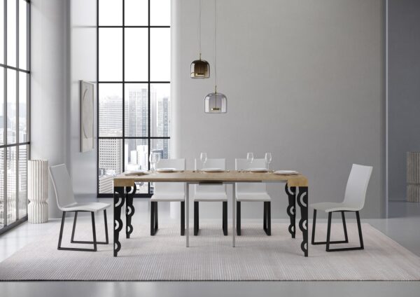 Consolle allungabile 90x40/196 cm Karamay Small telaio Antracite