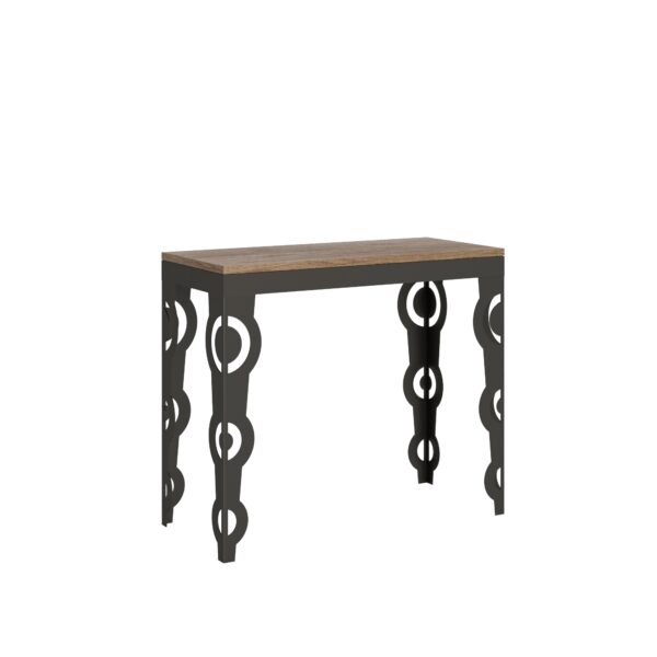 Consolle allungabile 90x40/196 cm Karamay Small Evolution telaio Antracite