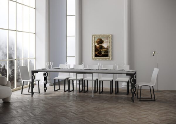 Consolle allungabile 90x40/300 cm Karamay Evolution telaio Antracite