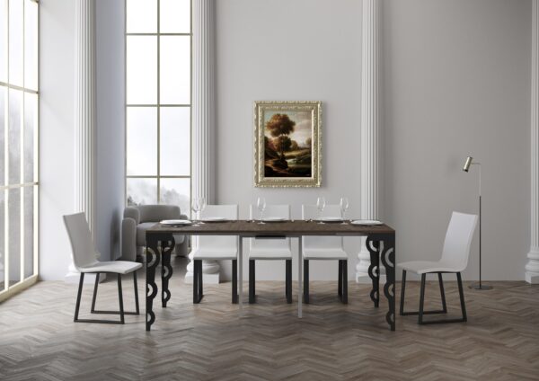 Consolle allungabile 90x40/300 cm Karamay Evolution telaio Antracite